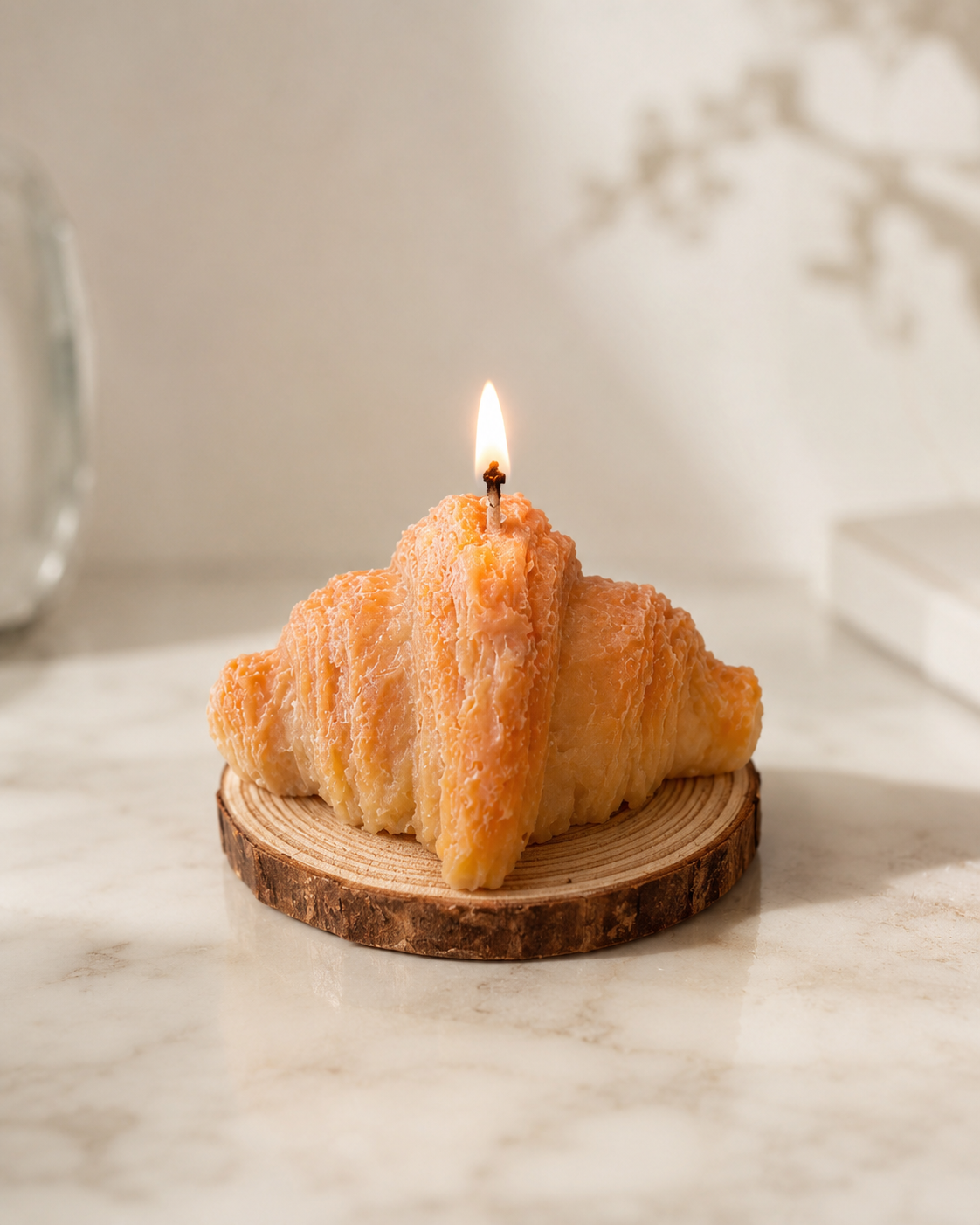 Bougie croissant trompe-l'œil parfum chocolat vanille — Scented Bougie