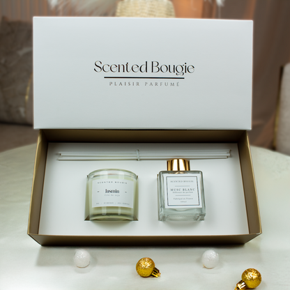 Coffret bougie parfumée (80g) + diffuseur de parfum (100ml)